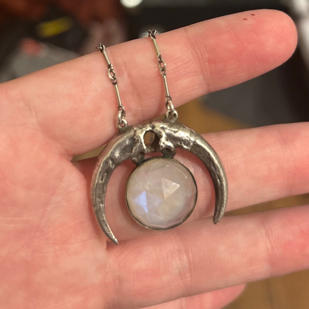 Bloodmilk Jewels Hecate's Diadem Moonstone Talon Moon Crescent